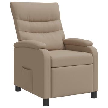 vidaXL Recliner Cappuccino Kunstleer, Huis en Inrichting, Verzenden, Nieuw