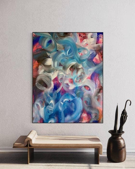 Timo Wedell - Interstellar - XXL - Abstract, Antiquités & Art, Art | Peinture | Moderne