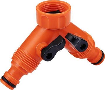 2dekans | BLACK+DECKER Dubbel Kraanstuk Tuinslang -, Ophalen of Verzenden, Nieuw