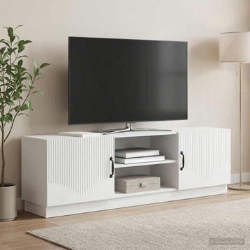 vidaXL TV Kast Wit 150 x 31 x 47 cm Bewerkt hout, Verzenden, Nieuw