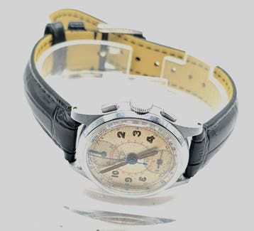 ED. Heuer & Co. - Stahl Chronograph - Original Ziffernblatt, Nieuw