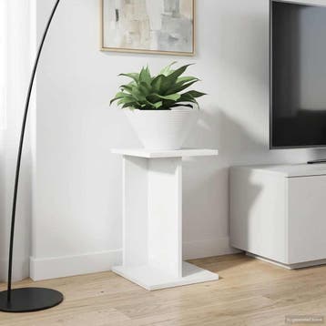 vidaXL Plantenstand 2 st Wit 25 x 25,5 x 40,5 cm Bewerkt, Tuin en Terras, Verzenden, Nieuw