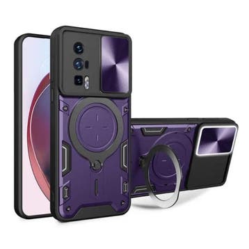 Xiaomi Poco F5 (5G) Hoesje met Ring Kickstand en Magneet -, Verzenden
