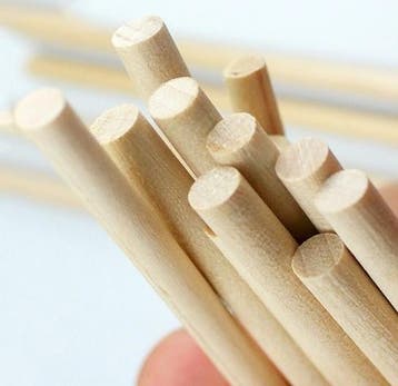 Set van 400 houten stokjes (11 cm lang, 5 mm diameter, berk, Verzenden, Nieuw