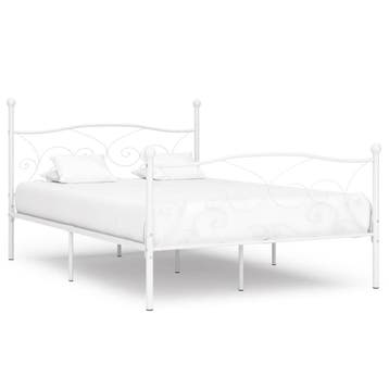 vidaXL Bedframe met lattenbodem metaal wit 120x200 cm, Huis en Inrichting, Verzenden, Nieuw