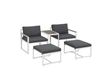 Veiling - Tuinset / Loungeset Bari - 5-delig - Donkergrijs, Nieuw