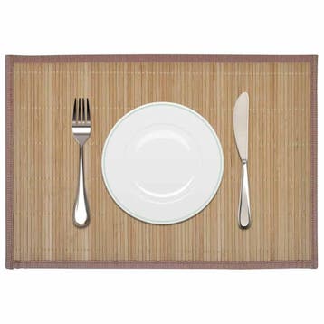 vidaXL 6 st Placemats 30x45 cm bamboe bruin, Verzenden