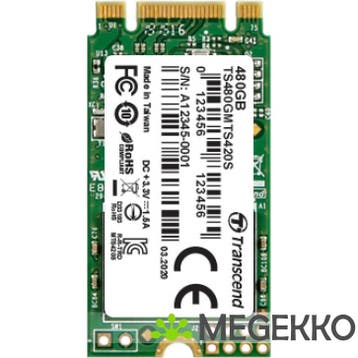 Transcend 420S 480GB M.2 SSD, Computers en Software, Harde schijven, Verzenden, Nieuw