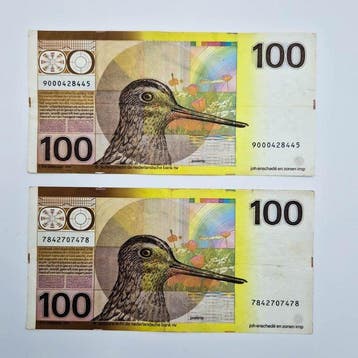 Nederland. - 2 x 100 Gulden - 1977 - PL104 (Zonder