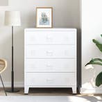 vidaXL Ladekast industrieel 78x40x93 cm metaal wit, Verzenden, Nieuw