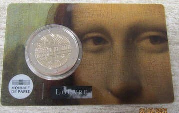 Frankrijk. 2 Euro 2025 Musée du Louvre (4 coincards)