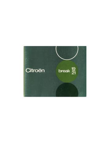 1966 CITROEN 19 & 21 BREAK INSTRUCTIEBOEKJE NEDERLANDS, Ophalen of Verzenden