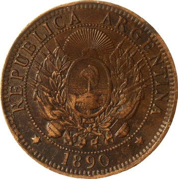 Argentinië. 2 Centavos 1890, 1891, 1892 & 1893 (Zonder