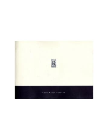 2003 ROLLS ROYCE PHANTOM BROCHURE ENGELS, Ophalen of Verzenden, Nieuw
