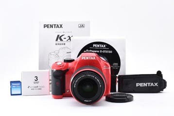 Pentax K-x Red + DA L 3.5-5.6/18-55mm AL Appareil photo, Nieuw