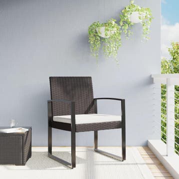 vidaXL Tuinstoelen 2 st polypropeen rattan bruin, Jardin & Terrasse, Verzenden