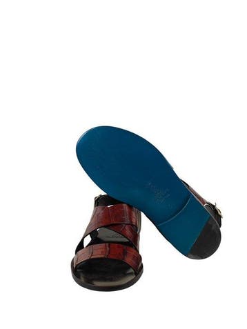 SUTOR MANTELLASSI - 43 EU - 9 UK - Brown Sandal Shoes 100%, Nieuw