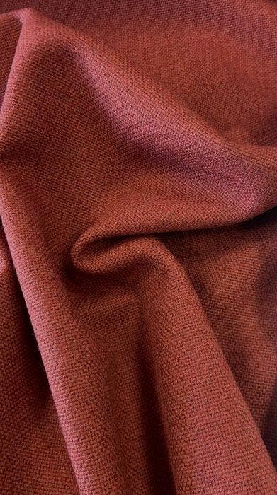 Zachte, geweven stof gemengd met wol, warm baksteenrood met, Antiquités & Art, Tapis & Textile