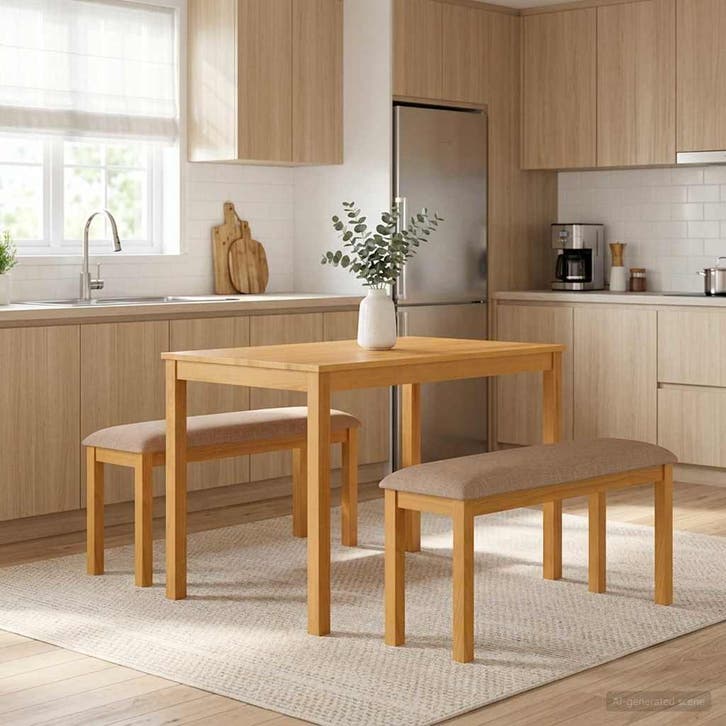 vidaXL Eetbank 95 x 32 x 45 cm Massief Eikenhout Grijs, Maison & Meubles, Chaises, Envoi