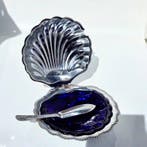 Centre de table - Plaqué(e) argent - Beurrier et plat à