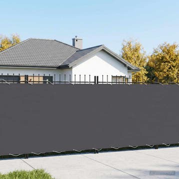 vidaXL Balkonscherm 1,8 x 25 m Stof met PU-coating Antraciet, Verzenden