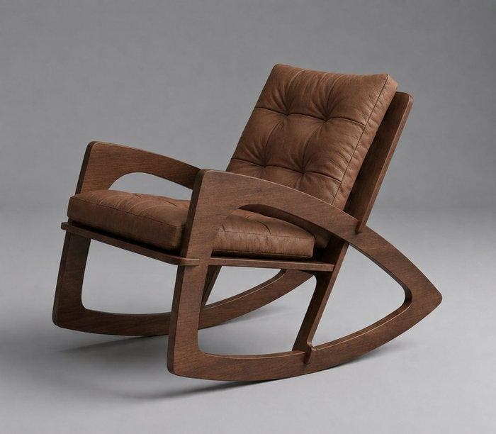 Laremon - Chaise - Bois, Contreplaqué, cuir végétal, Cuir -, Antiek en Kunst, Kunst | Designobjecten