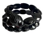 Bracelet Carbone - serpent victorien en Whitby Jet