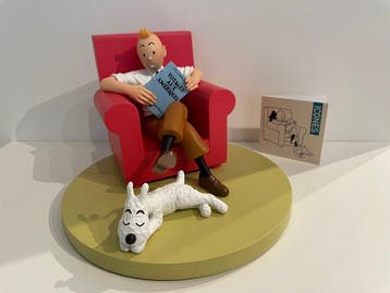 Kuifje in zijn rode zetel (Moul46404) Figure - Moulinsart