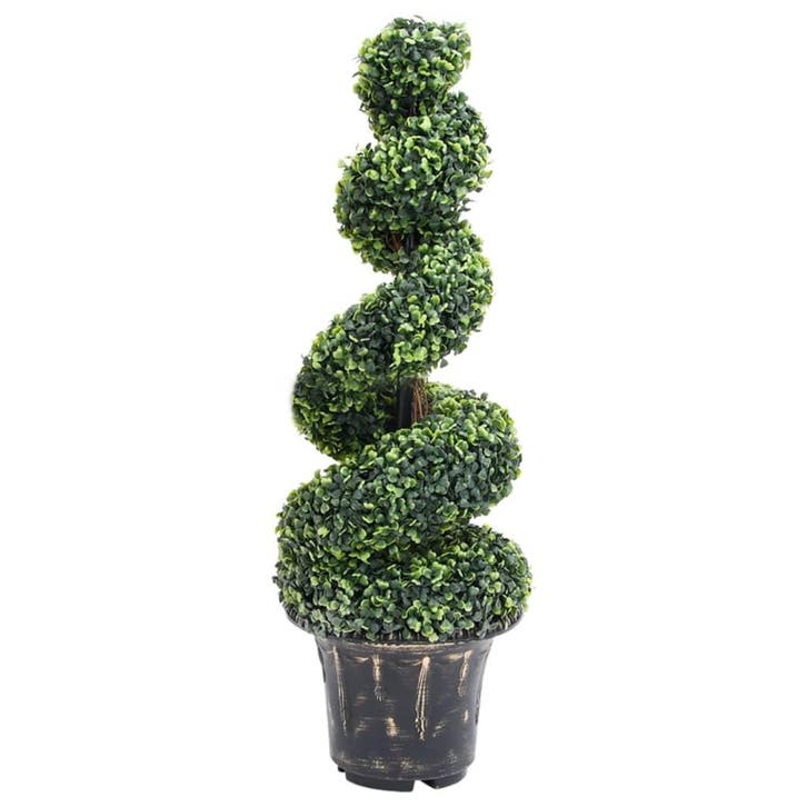 vidaXL Kunstplant met pot buxus spiraal 100 cm groen, Maison & Meubles, Accessoires pour la Maison | Plantes & Fleurs artificielles