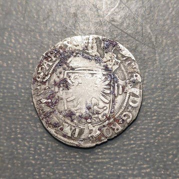 Spaanse Nederlanden. Carlos I. 1/2 Real de Plata Amberes, Postzegels en Munten