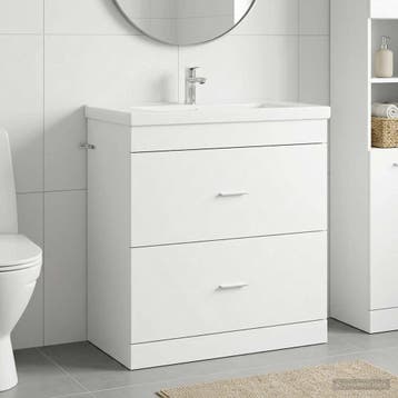 vidaXL Badkamer Onder Het Wastafel Kast Wit 78,5 x 37,5 x 81, Verzenden, Nieuw