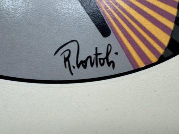 Decoratief dienblad met vrouw in Art Deco-stijl – gesigneerd