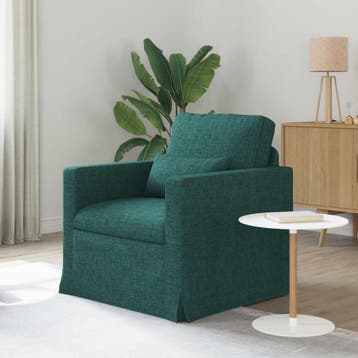 vidaXL bank / zetel Donkergroen 78 x 78 x 80 cm Stof, Verzenden