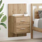 vidaXL Wandkastje voor Bed 2 pcs Artisan Eiken 48,5 x 32,5 x, Verzenden, Nieuw