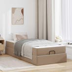 vidaXL Bedframe met matras Anders 2 pcs Tan PVC, Verzenden