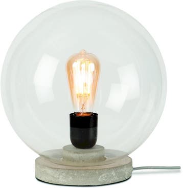2dekans | Tafellamp glas/cement Warsaw dia.32cm, Ophalen of Verzenden, Nieuw