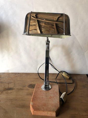 Art déco Lampe de bureau dites pirouette 1920/30 signée Fare, Antiquités & Art