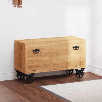 vidaXL Schoenenkast 86x35x55 cm massief mangohout, Verzenden