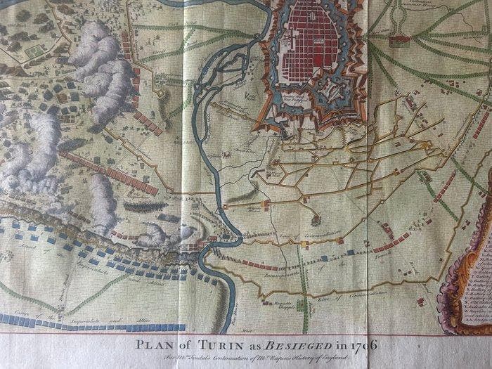 Italië - Piemonte / Turijn; Isaac Basire (1704–1768) - “PLAN, Boeken, Atlassen en Landkaarten