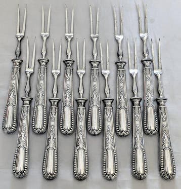 Tafelservies (12) - .950 zilver - Zonder reserveprijs