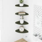 vidaXL Zwevende plank met plank 4 pcs Olijf Groen 18 x 18 x, Verzenden