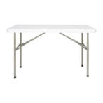 Inklapbare Buffettafel | Kunststof/Staal | Wit Blad | Grijs, Verzenden