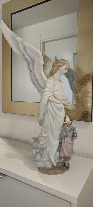 Lladró - Figuur - Ángel de la Guarda - Porselein, Hout