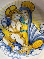 Kom - Deruta-keramiek beschilderd - Madonna del Bagno