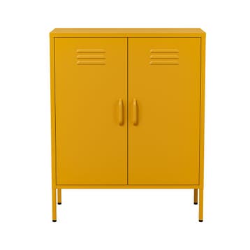 Lendo Online Dressoir Metaal 80x40x100 cm Geel, Huis en Inrichting, Verzenden, Nieuw
