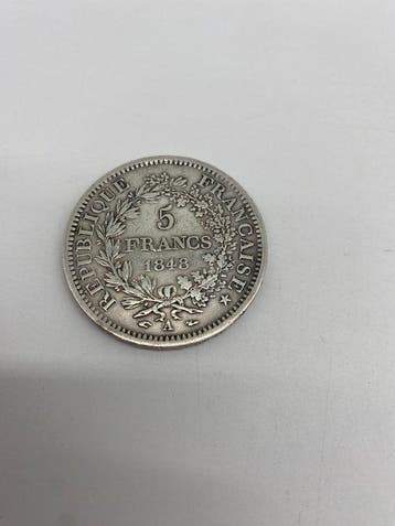 Frankrijk. 5 Francs 1848/1877 Hercule (lot de 8 monnaies en, Postzegels en Munten