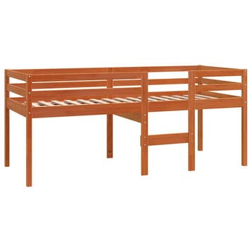 vidaXL Hoogslaper massief grenenhout wasbruin 75x190 cm, Verzenden, Nieuw