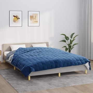 vidaXL Verzwaringsdeken 200x230 cm 13 kg stof blauw, Huis en Inrichting, Verzenden, Nieuw