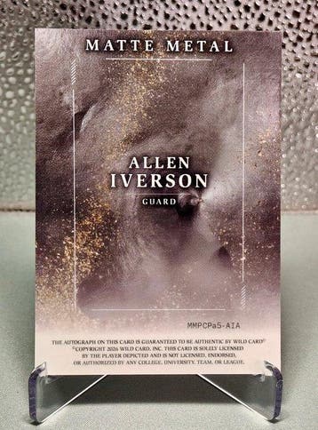 2026 Wild Card Matte Metal True 1/1 Allen Iverson Autograf -