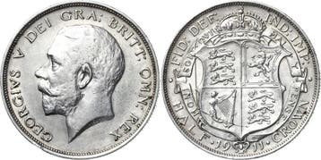 1/2 Crown 1923 Großbritannien George V 1910-1936, Verzenden, België